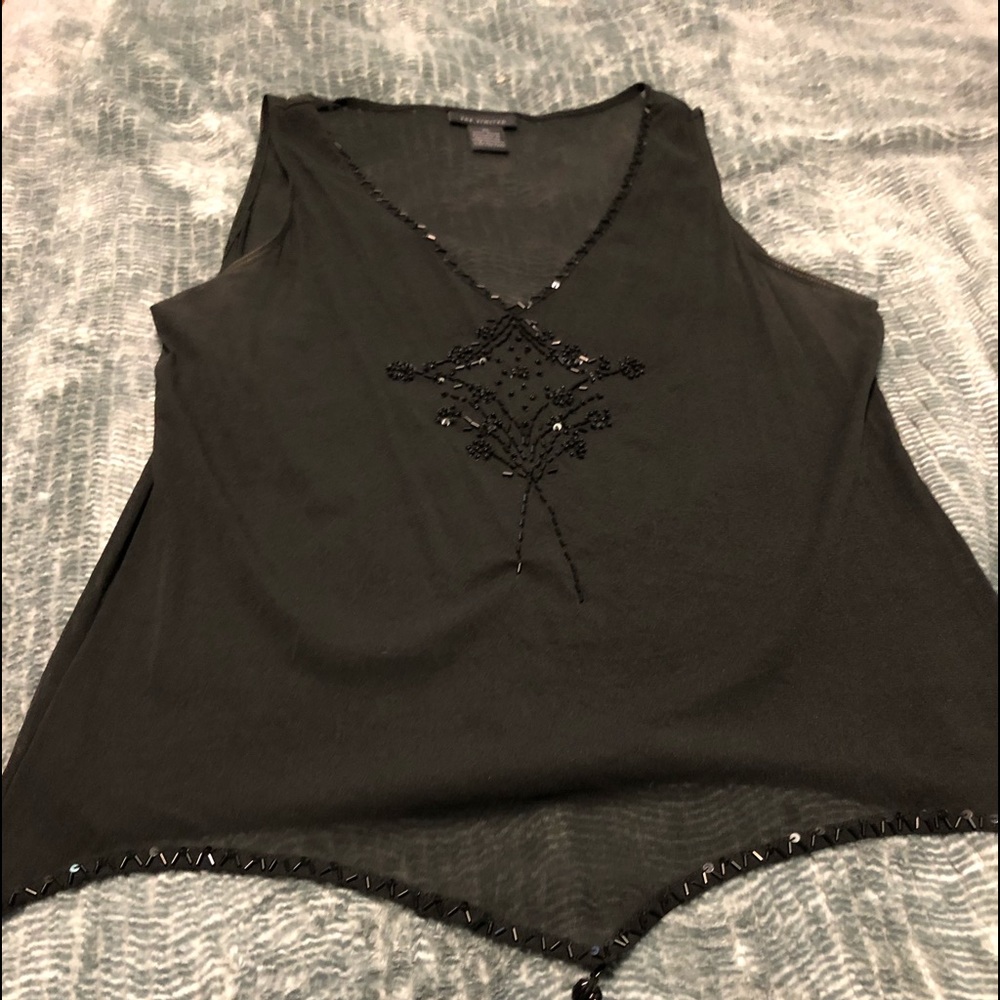Sheer beaded shirt